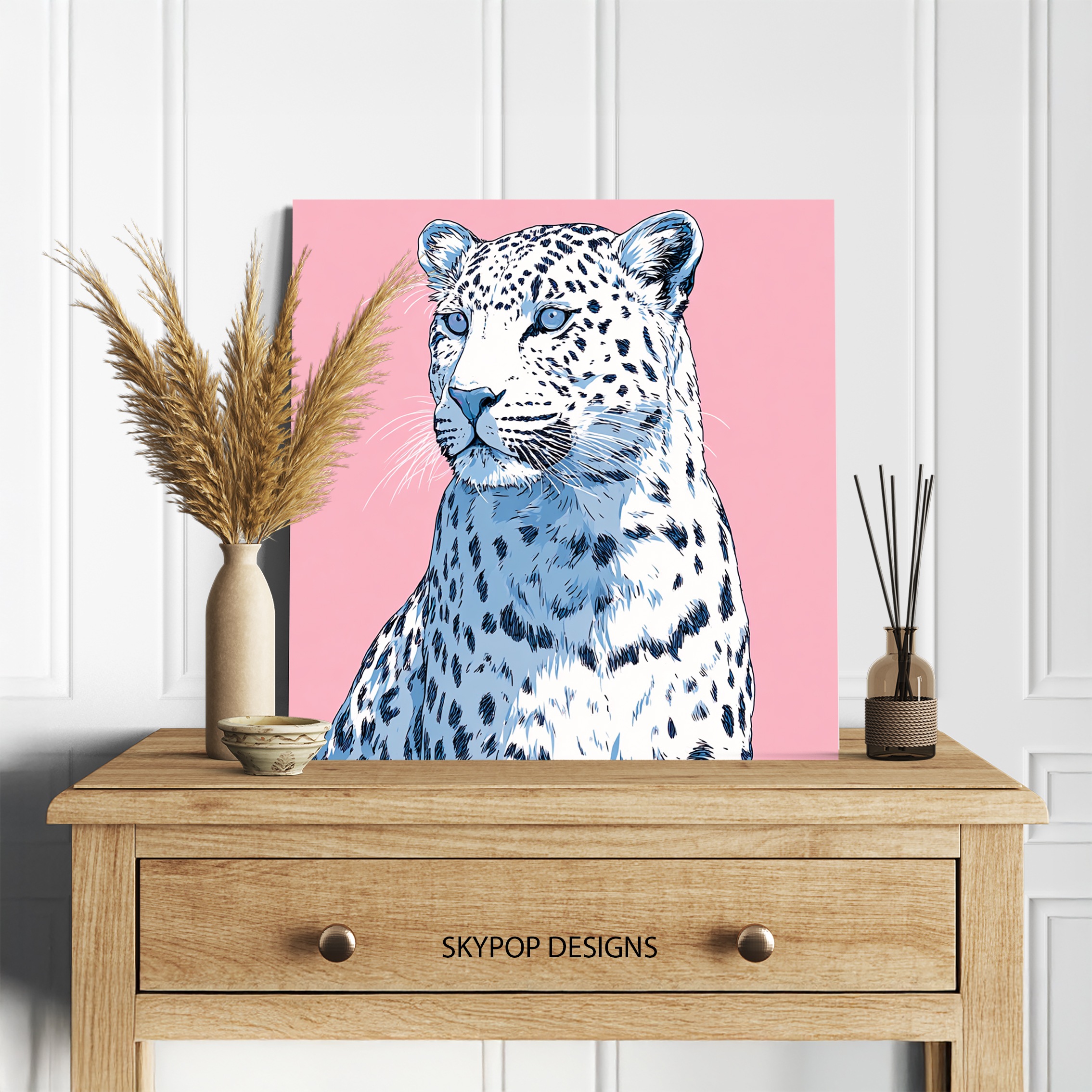 5.jpg Blue Leopard Art