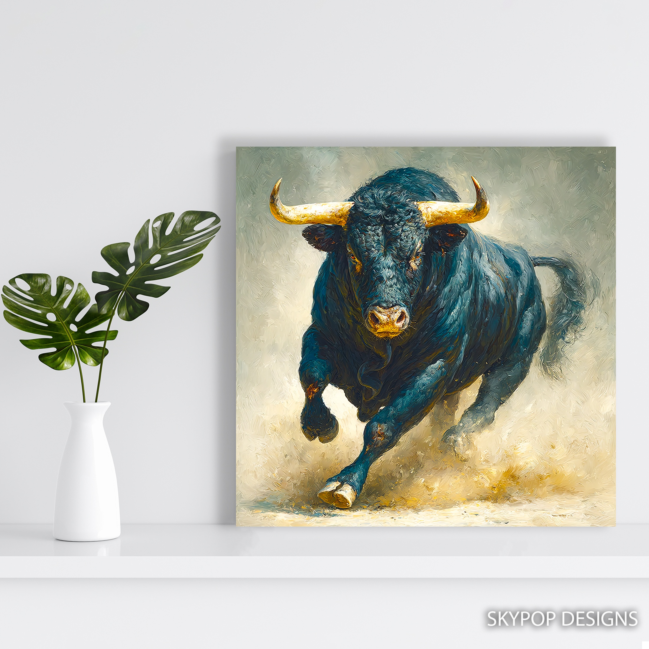 5.jpg Charging Bull Art