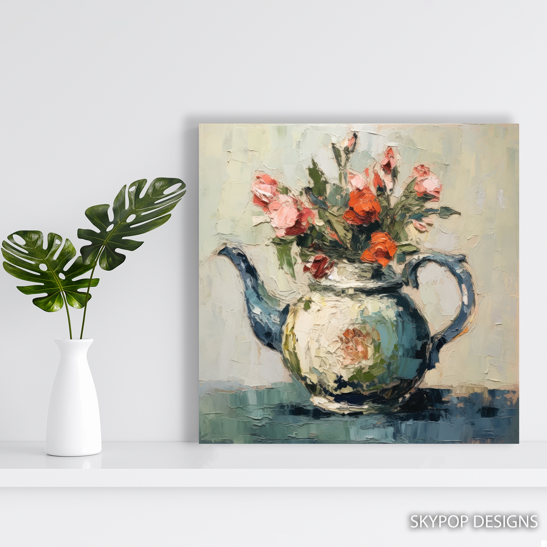 5.jpg Rose Bouquet Teapot Art