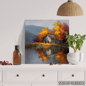 Rustic Autumn Barn Art