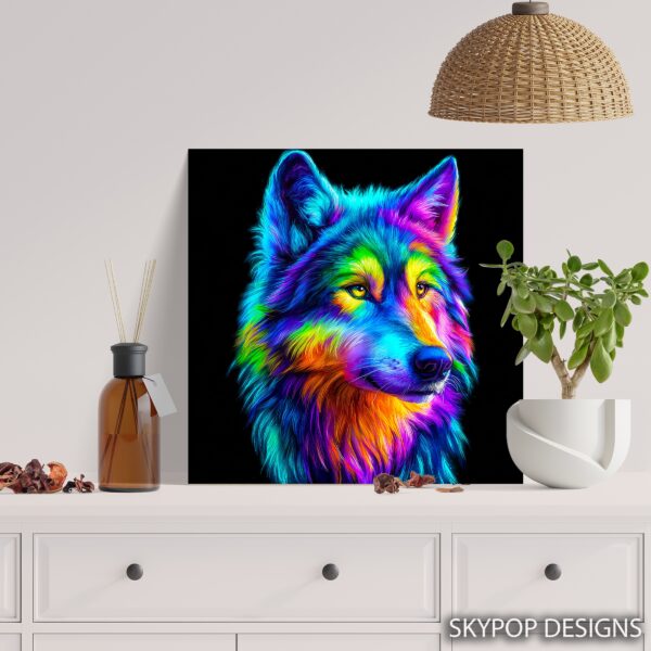 Colorful Wolf Art
