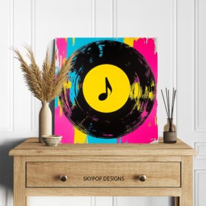 Vinyl Record Music Note Art