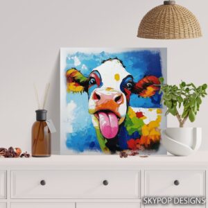 Colorful Cow Art
