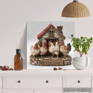 Farmhouse Chicken Welcome Art