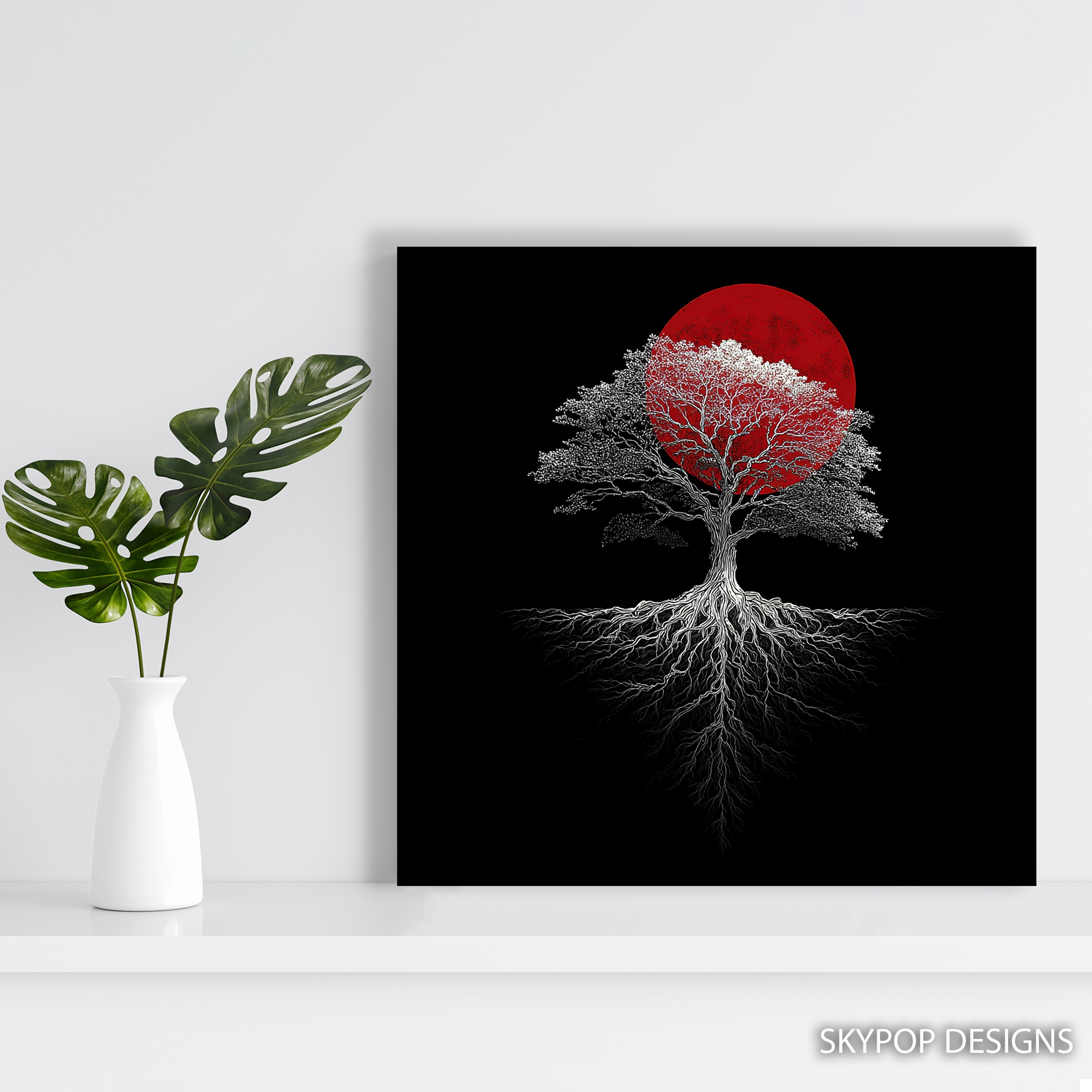 5.jpg Red Moon Tree Art