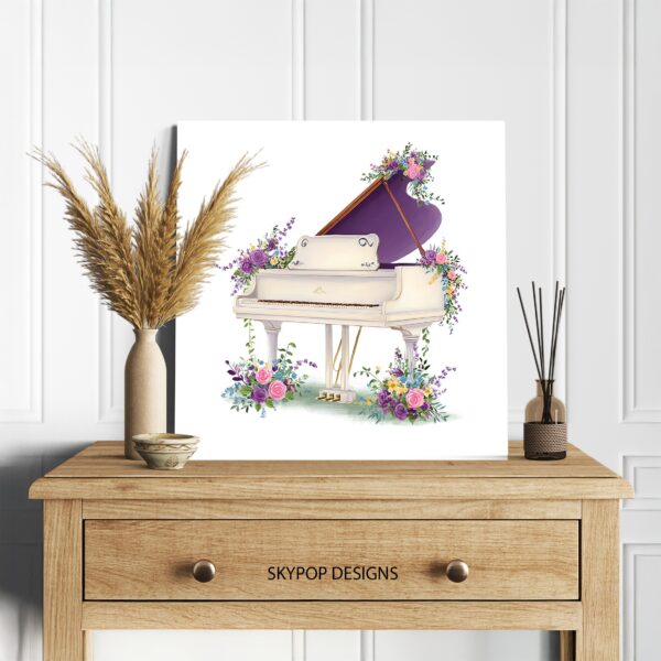 Floral Piano Art