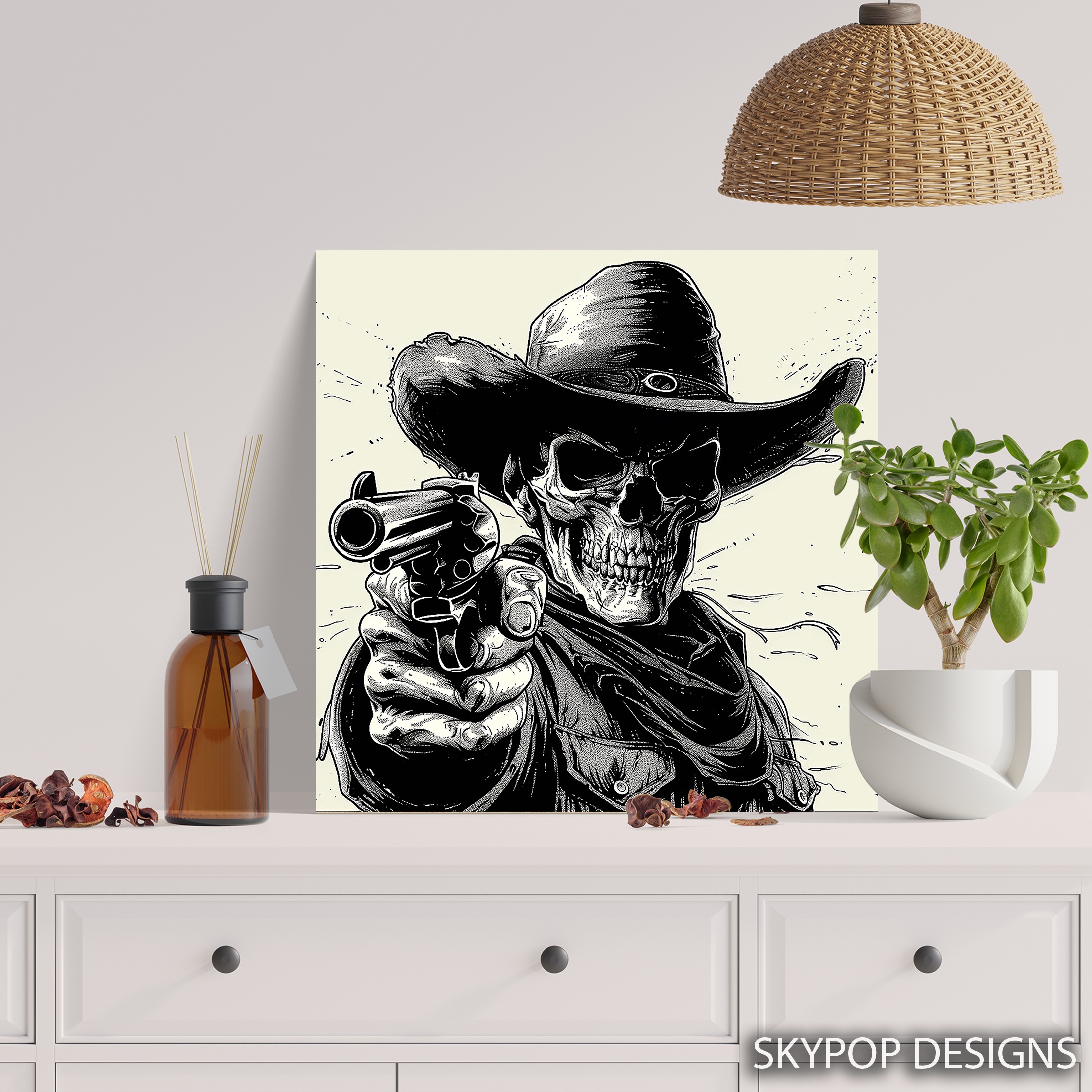5.jpg Cowboy Skull Art