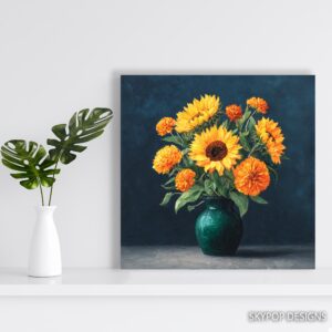 Sunflower Bouquet Art