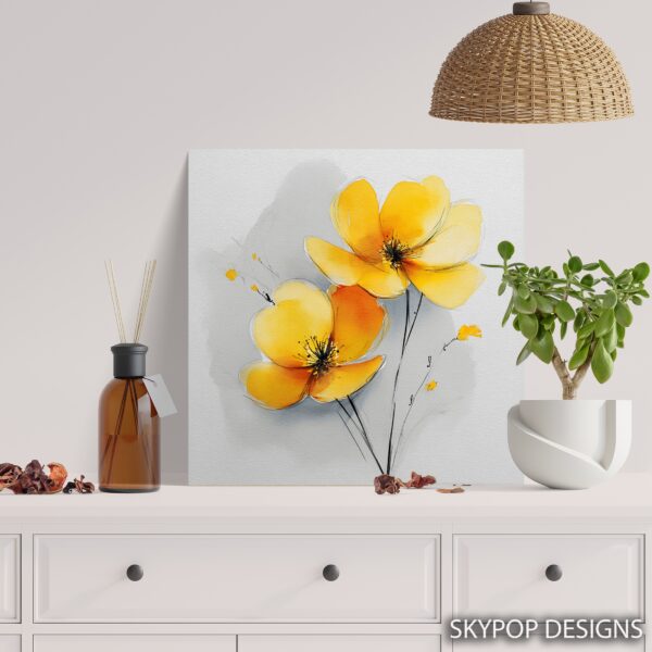 Yellow Poppy Art