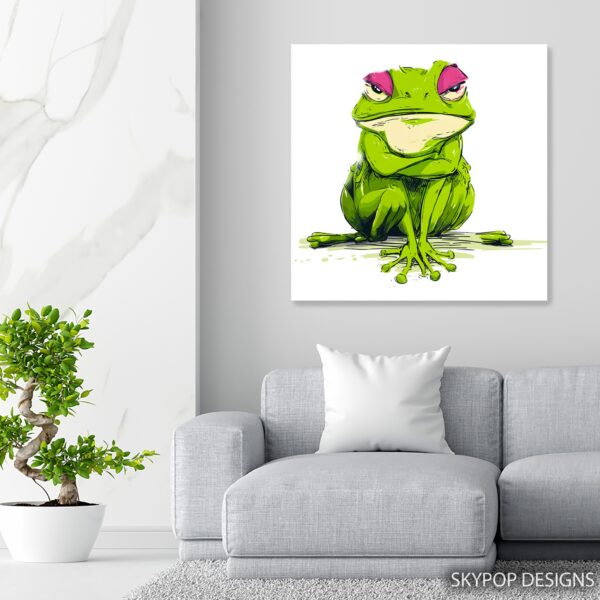 Grumpy Frog Art