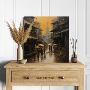 Rainy Day in Old Town Art
