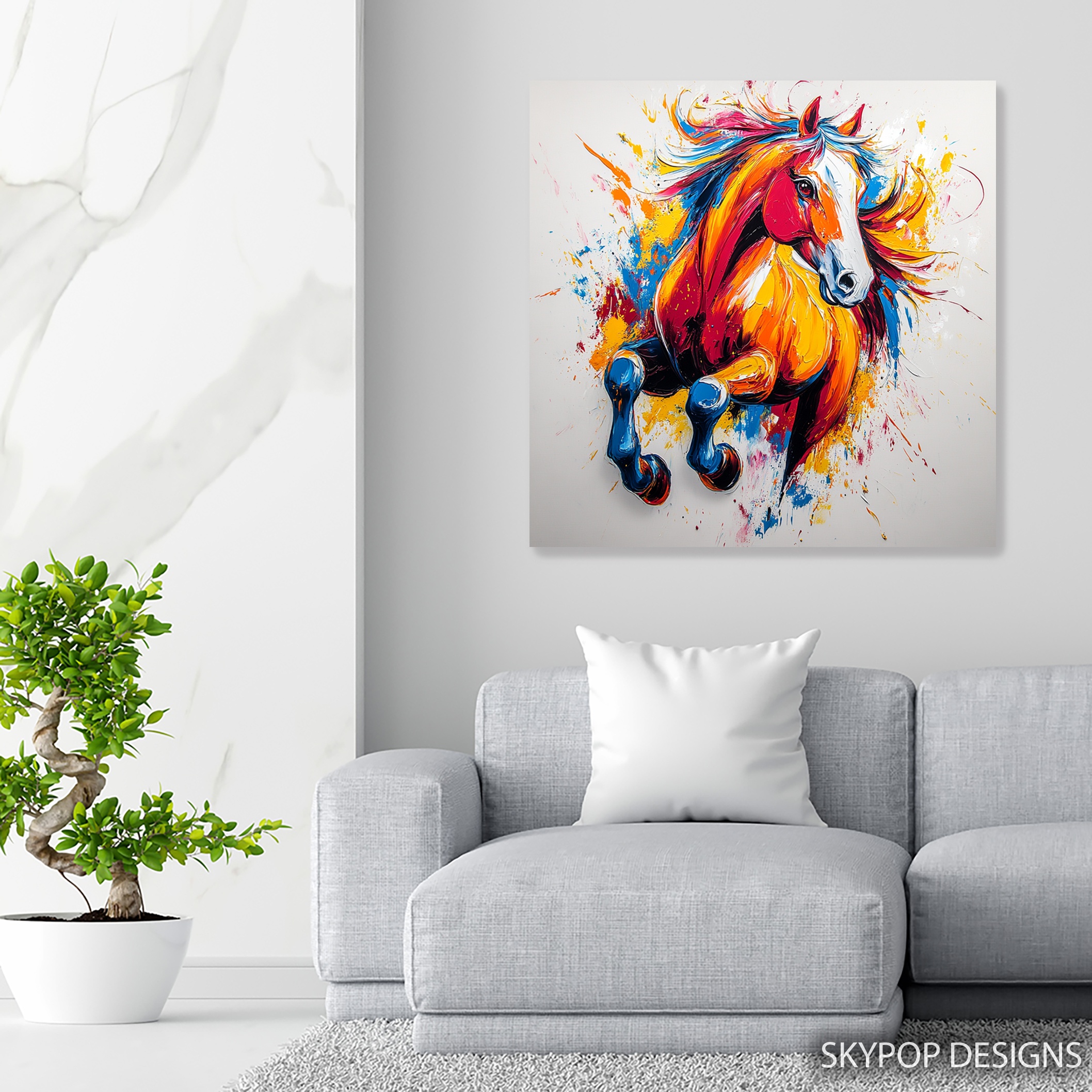 5.jpg Colorful Horse Art
