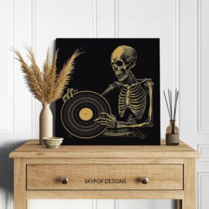 Skeleton DJ Art