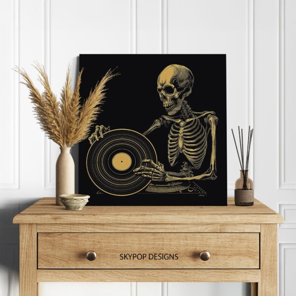 Skeleton DJ Art