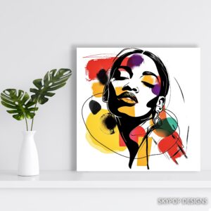 Vibrant Face Abstract Art