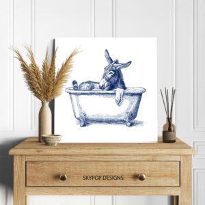Donkey Bath Art