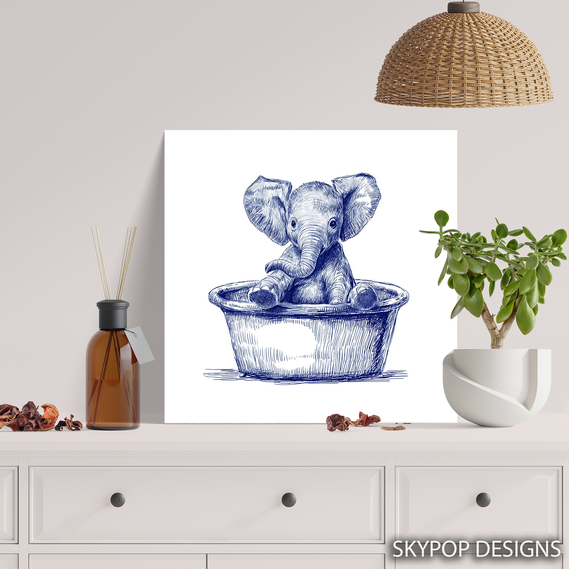 5.jpg Baby Elephant Art