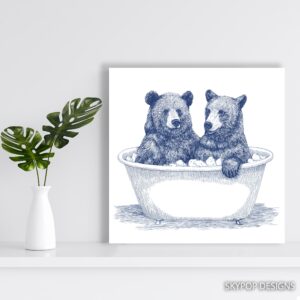 Bear in Bathtub Art
