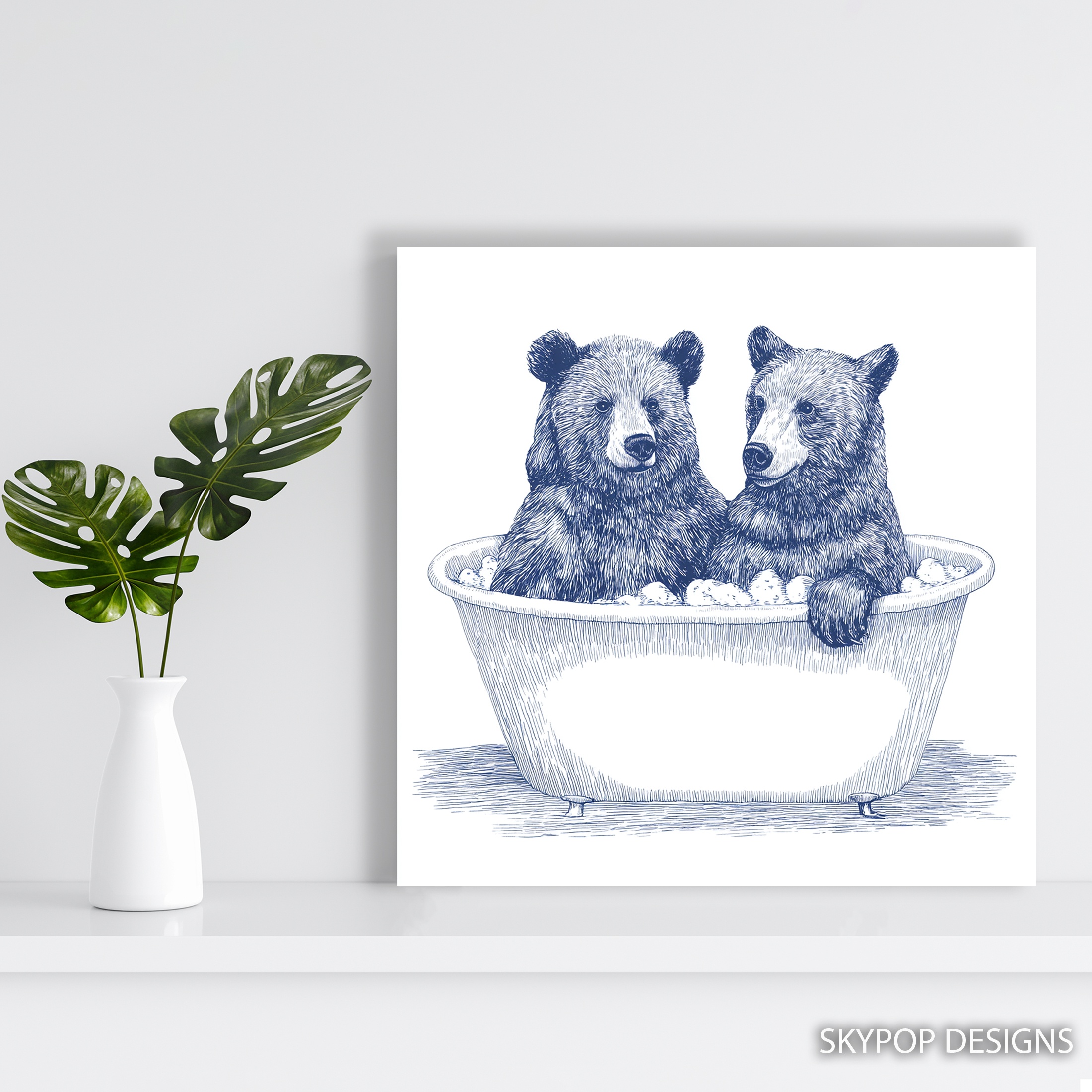 5.jpg Bear in Bathtub Art