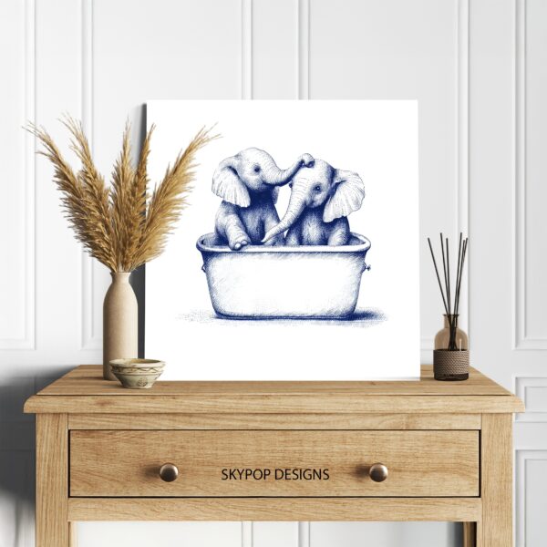 Elephant Bathtub Art