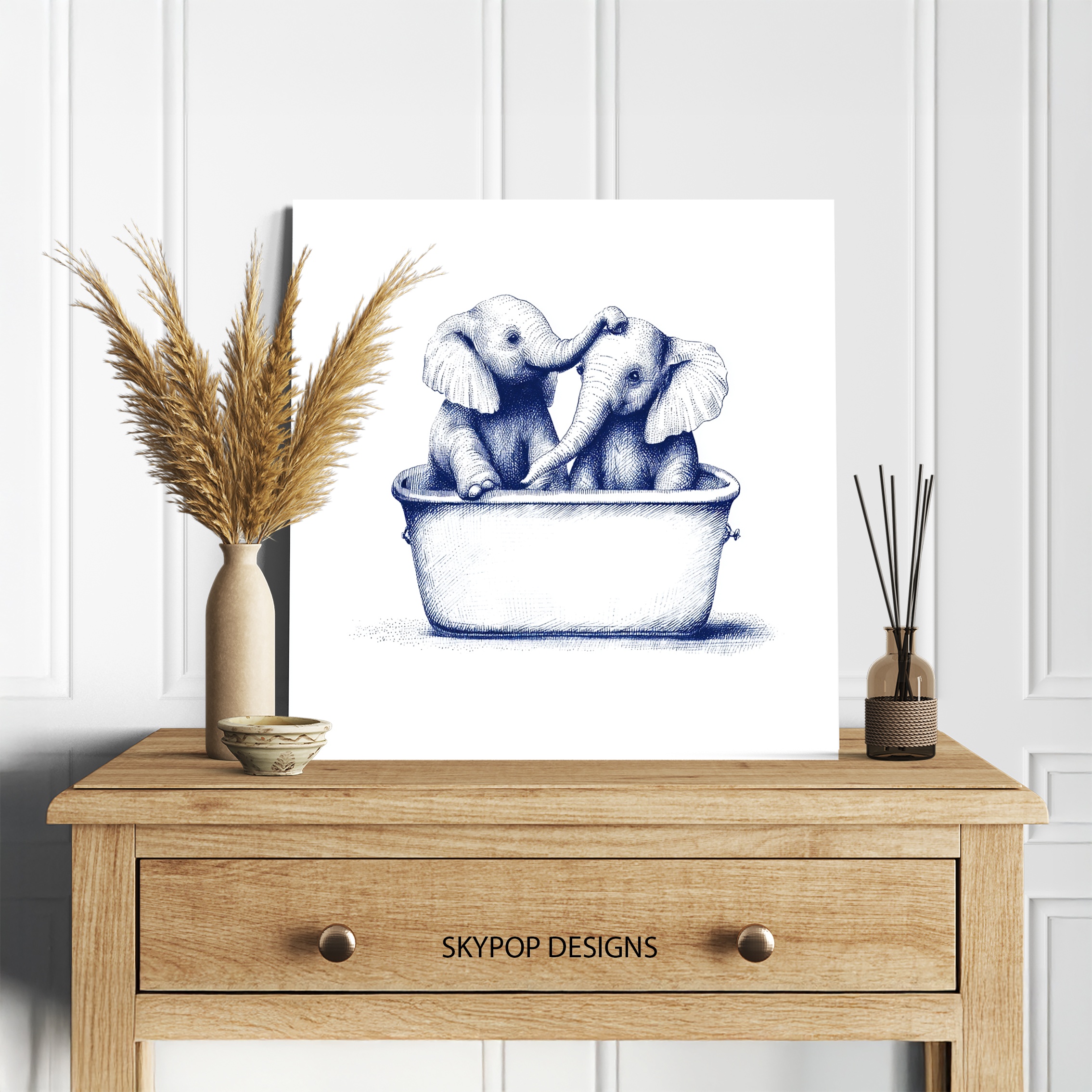 5.jpg Elephant Bathtub Art