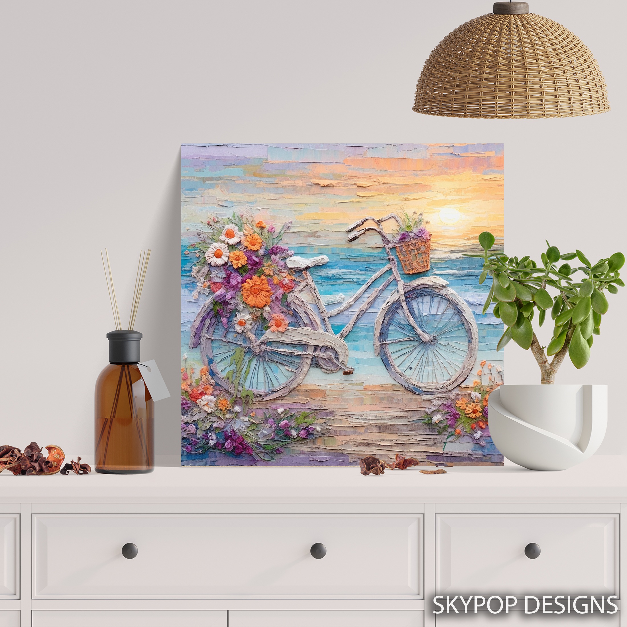 5.jpg Seaside Bicycle Bloom Art