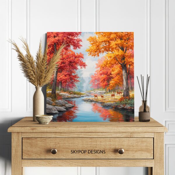 Deer Autumn Forest Art