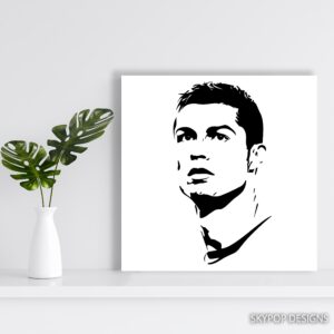 Soccer Star Silhouette Art