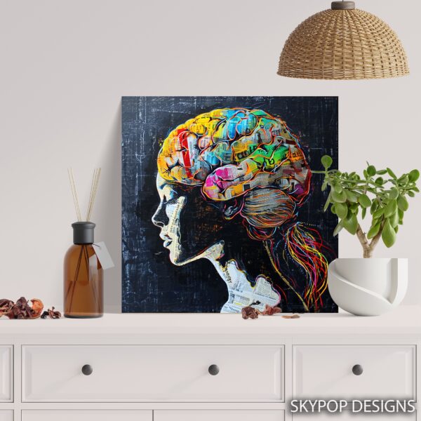 Colorful Brain Anatomy Art