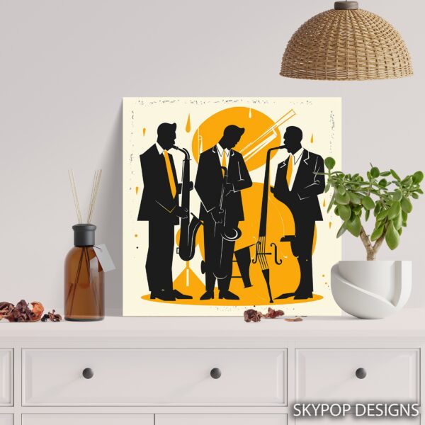 Jazz Trio Silhouette Art