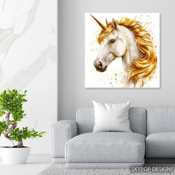 Golden Unicorn Art