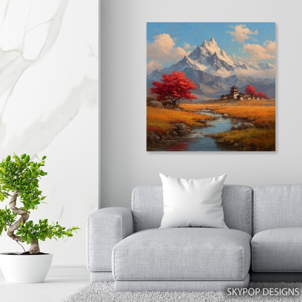 Majestic Mountain Temple Art