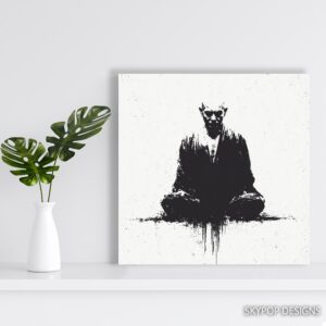 Zen Meditation Silhouette Art