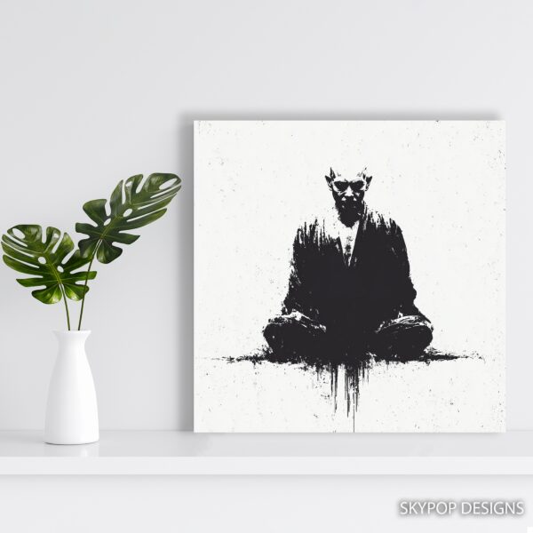 Zen Meditation Silhouette Art
