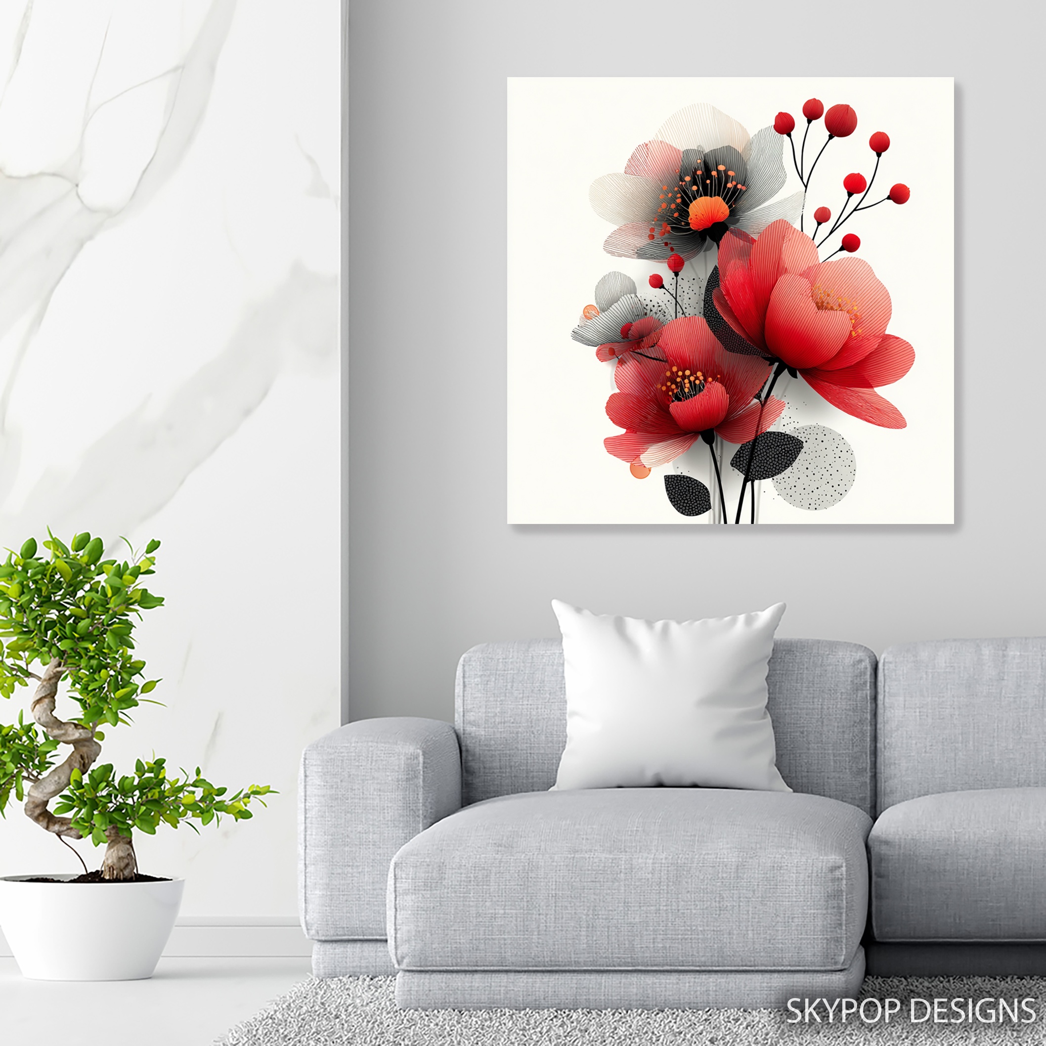 5.jpg Red Poppy Bloom Art
