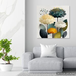 Modern Botanical Bouquet Art