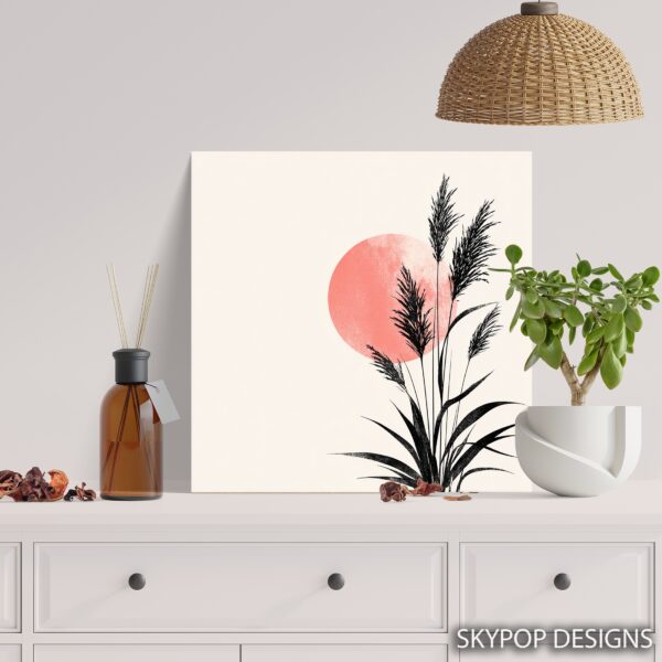 Sunset Grass Art