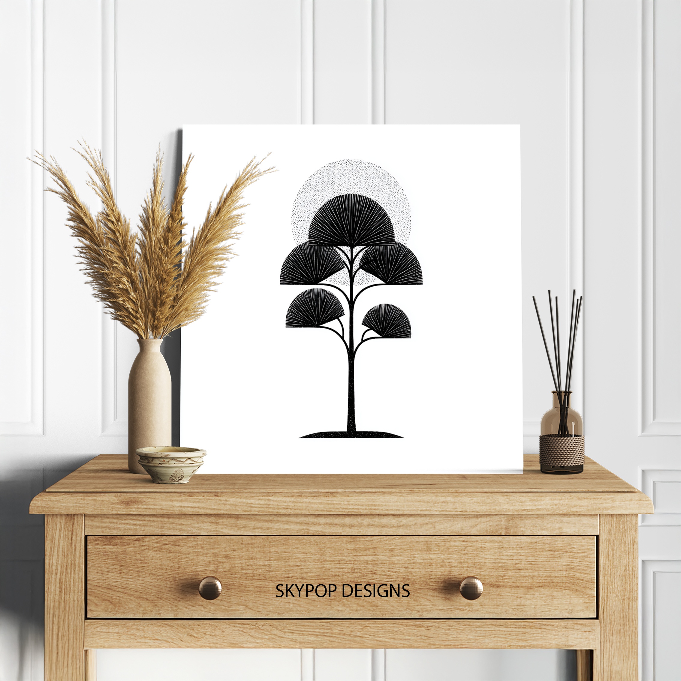 5.jpg Geometric Palm Tree Art