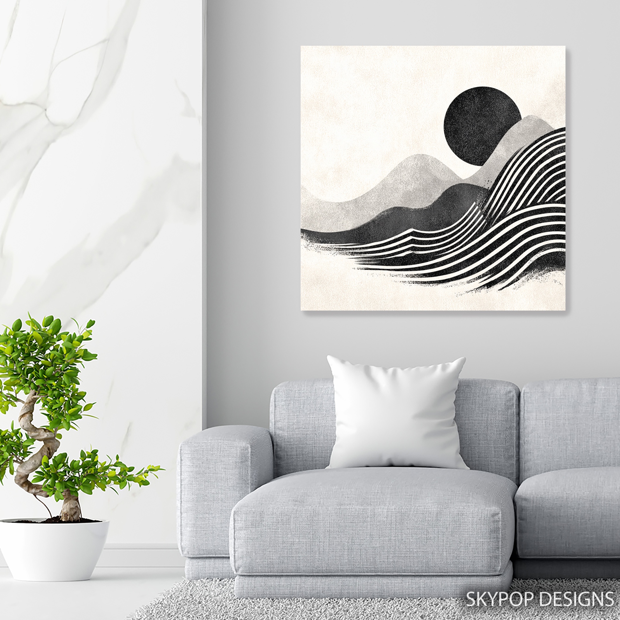 5.jpg Waves and Sun Abstract Art