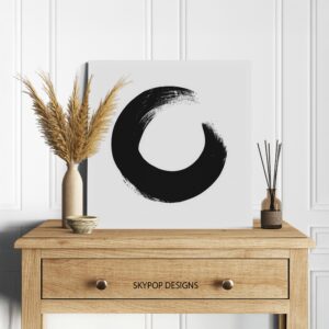 Zen Circle Brush Stroke Art