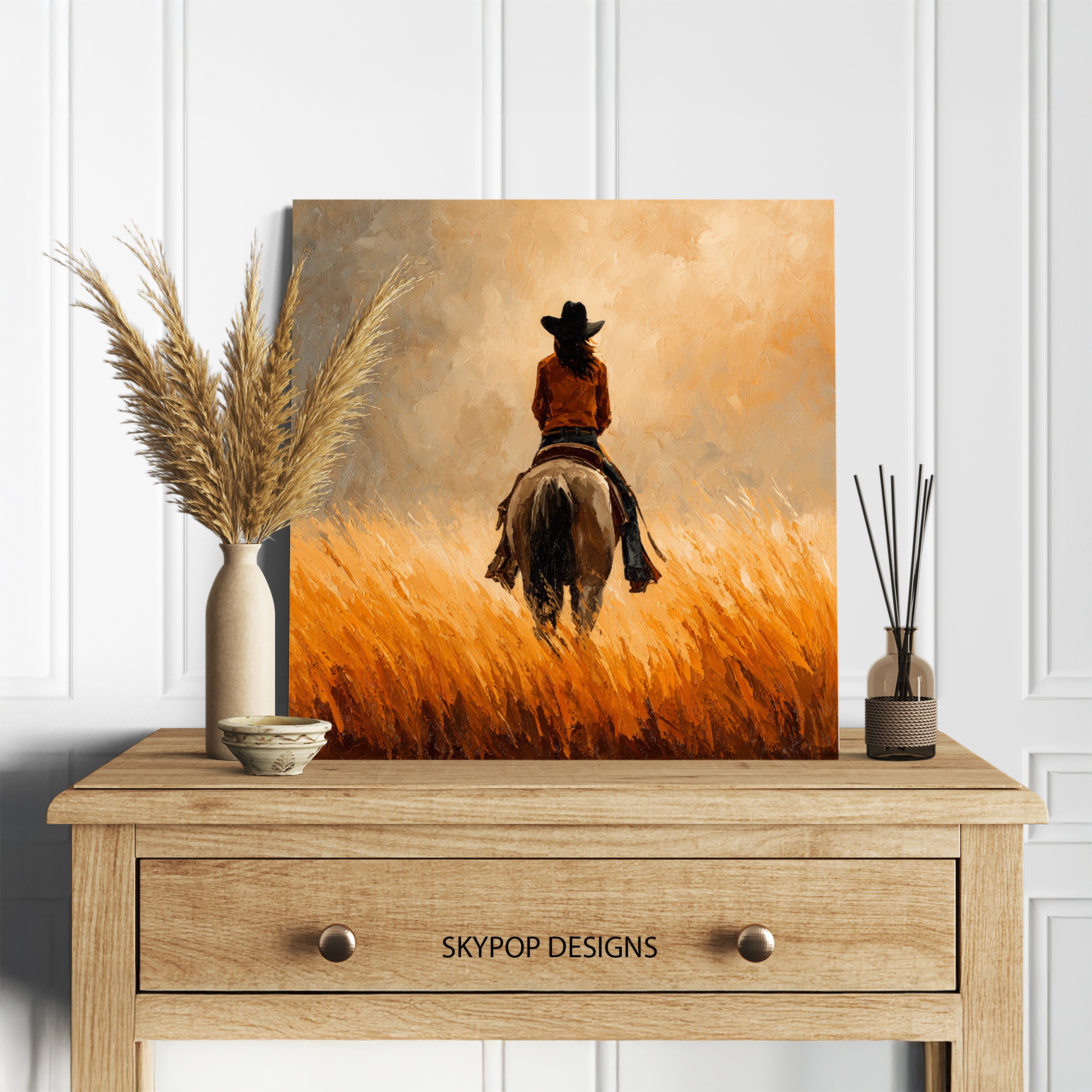 5.jpg Cowgirl Sunset Ride Art