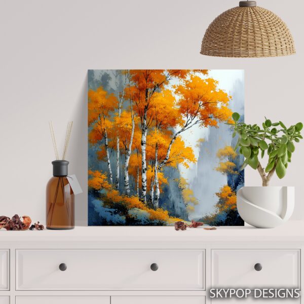 Autumn Birch Forest Art