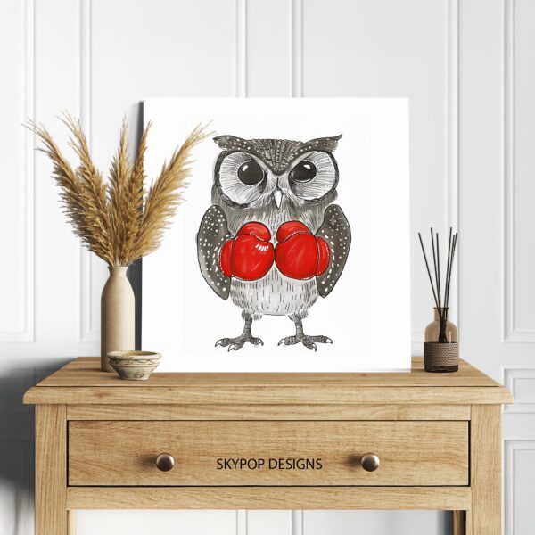 Owl Boxing Art