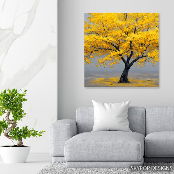 Golden Autumn Tree Art