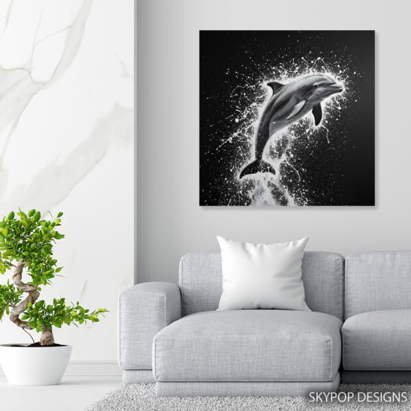 Dolphin Splash Art