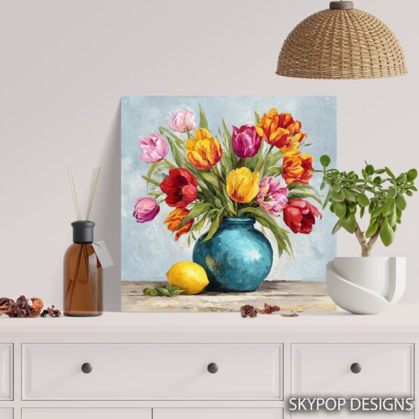 Vibrant Tulip Bouquet Art