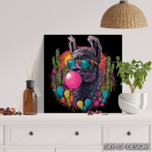Psychedelic Llama Art
