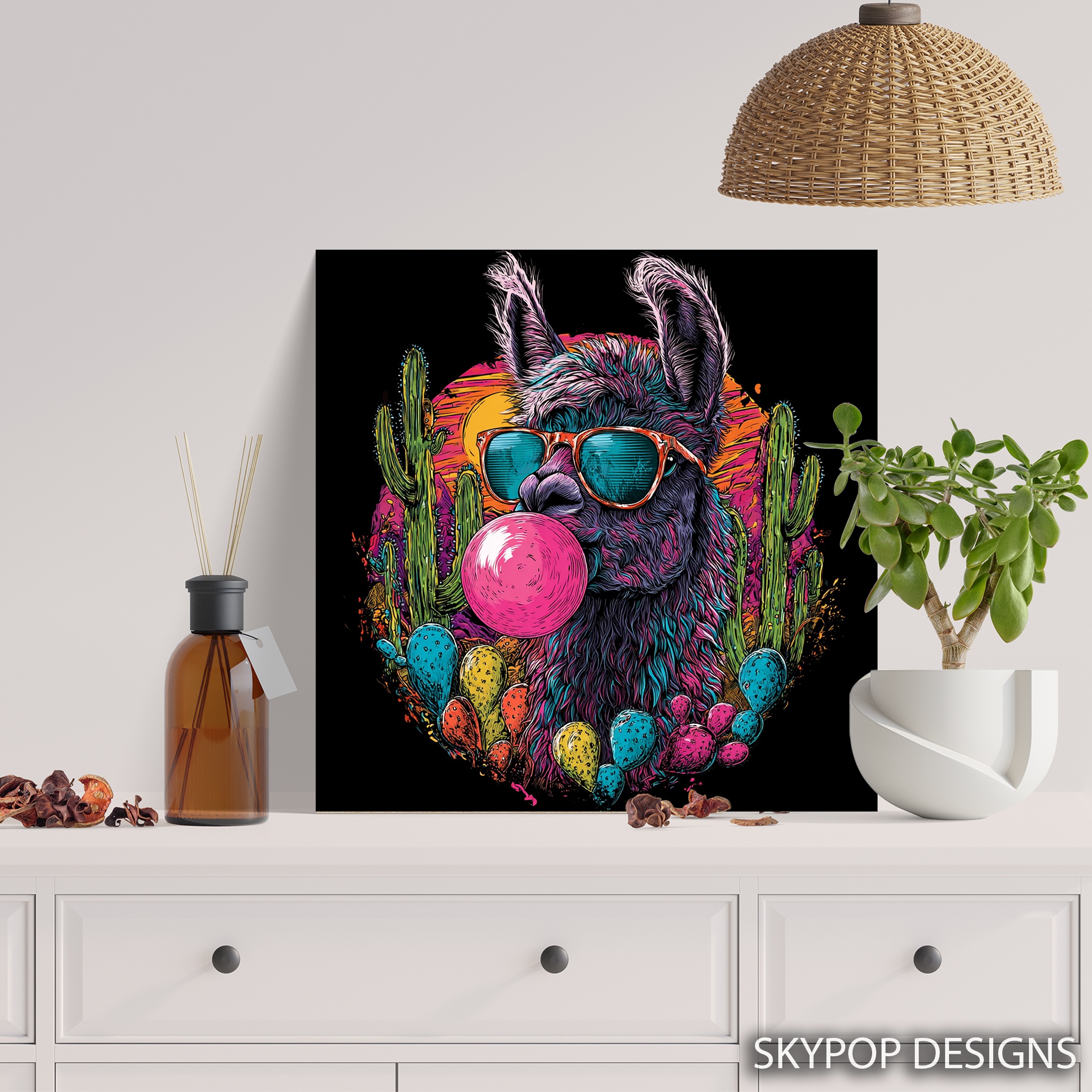 5.jpg Psychedelic Llama Art