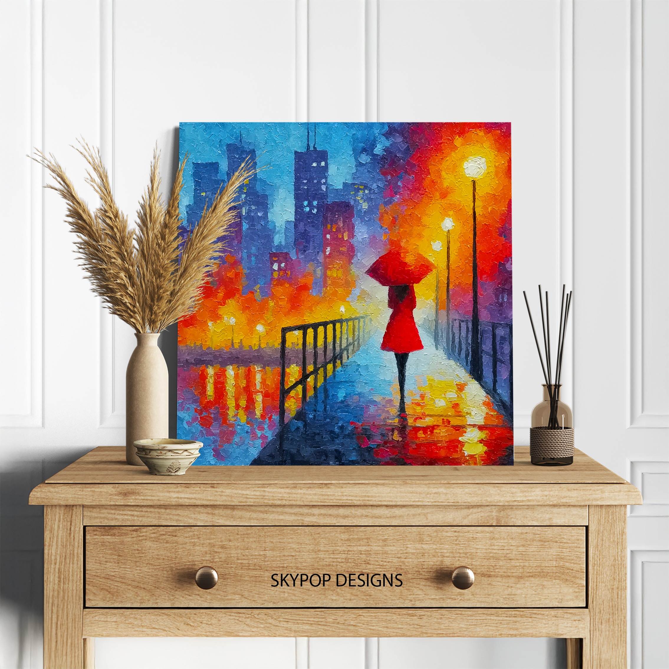 5.jpg Rainy City Lights Art