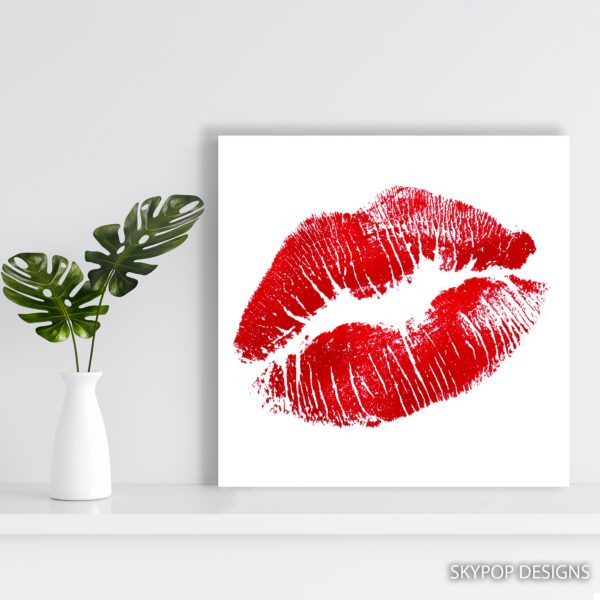 Red Lip Print Art